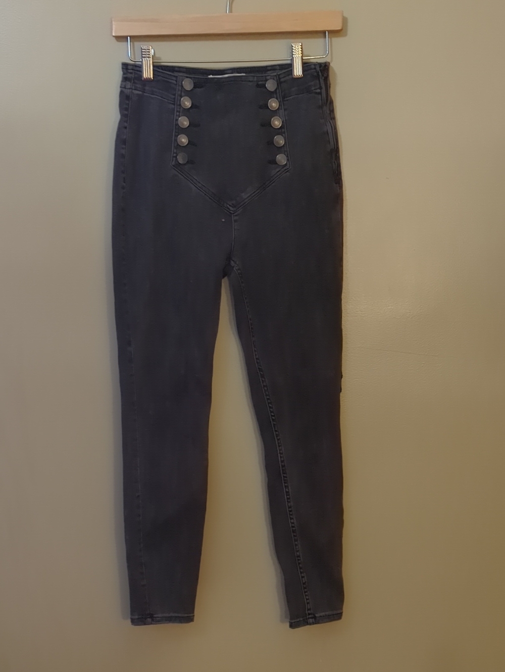 We The Free High-Rise Black Button-Front Jeans